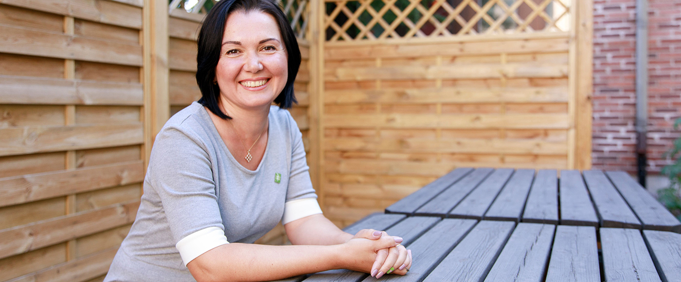 Oksana, en glad kvinna