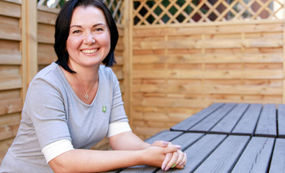 Oksana, en glad kvinna