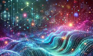 futuristisk illustration av AI och tech