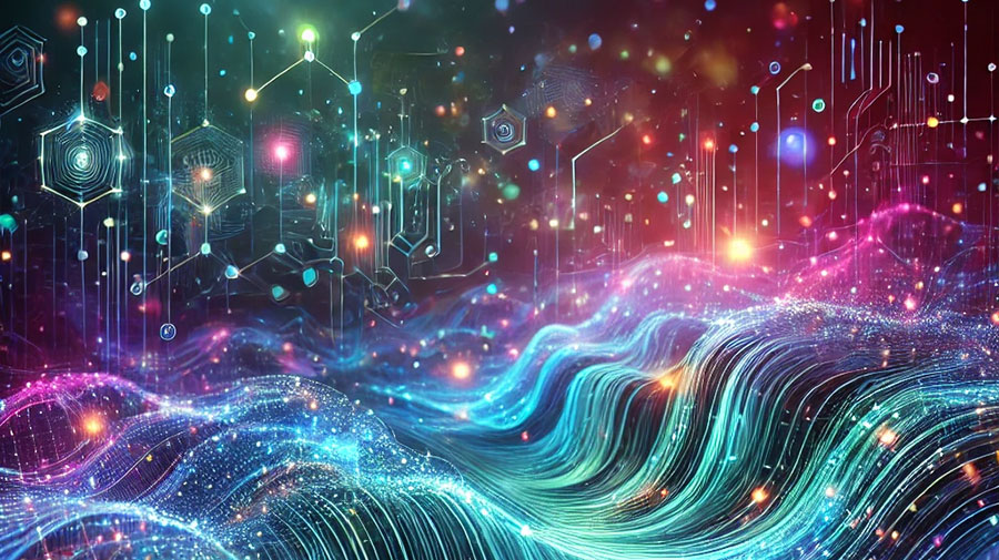 futuristisk illustration av AI och tech